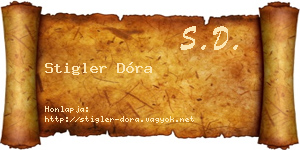 Stigler Dóra névjegykártya